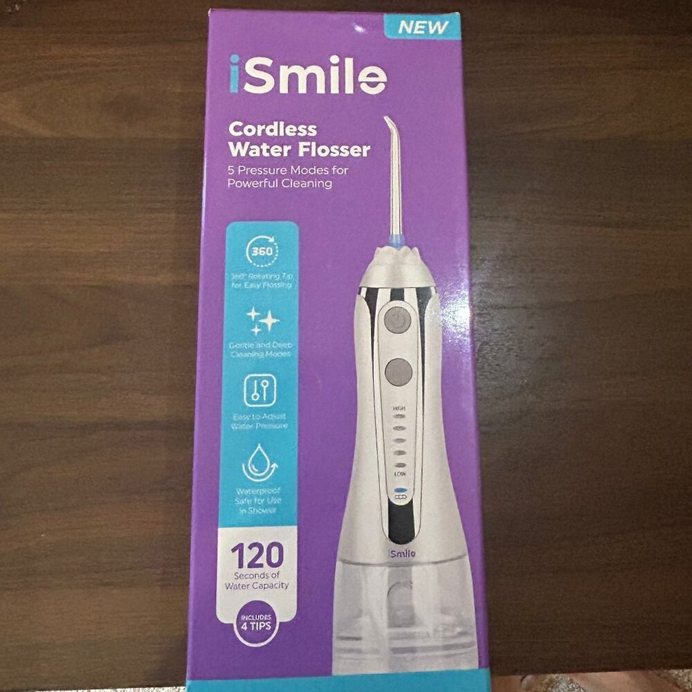 i Smile cordless water flosser